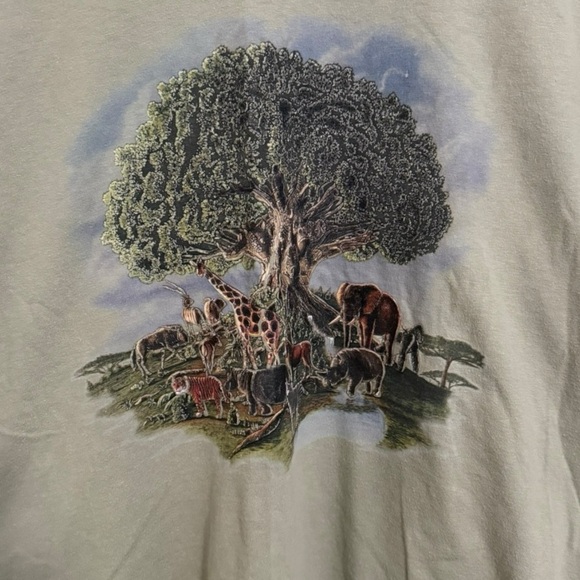 Disney Vintage Y2K Animal Kingdom Puff Print 3D Graphic Tee XL - Picture 2 of 6